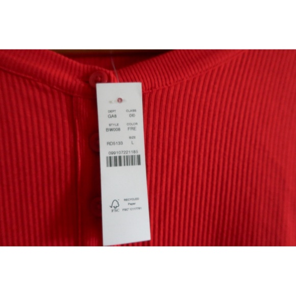 {J. Crew} Vintage rib long-sleeve henley T-shirt - Size L - NWT - Picture 3 of 6